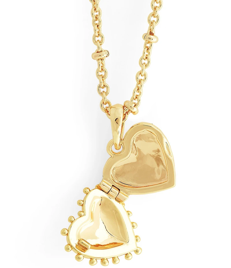 Anabel Aram Small Heart Locket Short Pendant Necklace