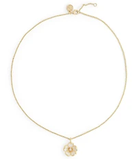 Anabel Aram Wildflowers Enameled Short Pendant Necklace