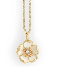 Anabel Aram Wildflowers Enameled Short Pendant Necklace