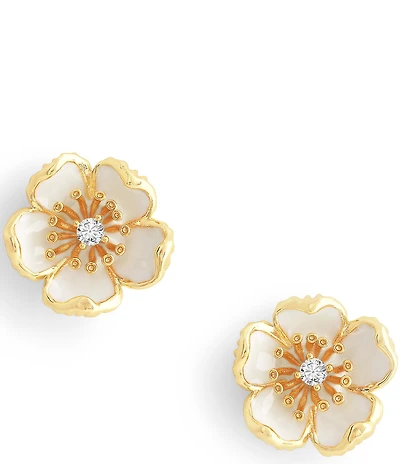 Anabel Aram Wildflowers Enameled Stud Earrings