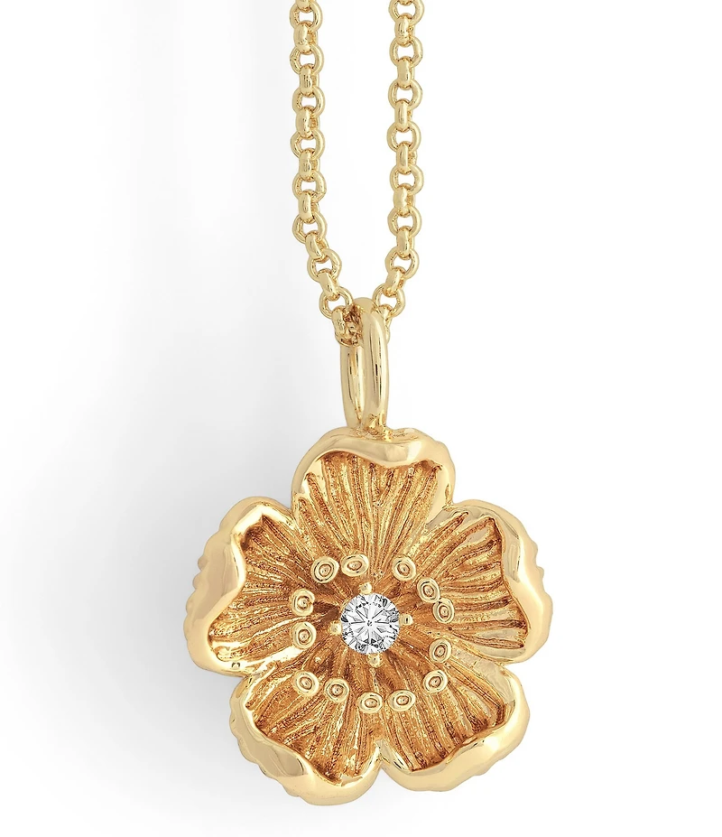 Anabel Aram Wildflowers Gold Short Pendant Necklace
