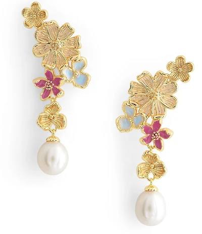 Anabel Aram Wildflowers Pearl Drop Earrings
