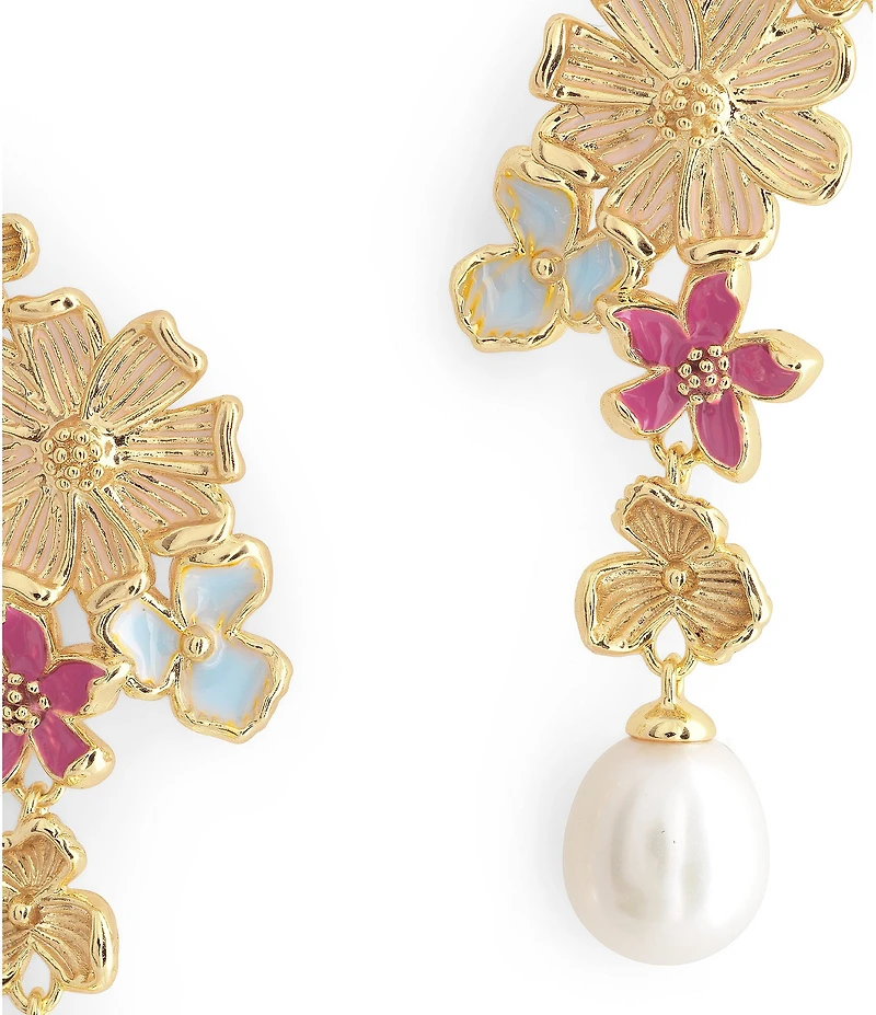 Anabel Aram Wildflowers Pearl Drop Earrings