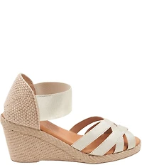 Andre Assous Adin Stretch Elastic Espadrille Wedge Peep Toe Pumps