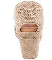 Andre Assous Adin Stretch Elastic Espadrille Wedge Peep Toe Pumps