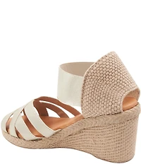 Andre Assous Adin Stretch Elastic Espadrille Wedge Peep Toe Pumps