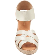 Andre Assous Adin Stretch Elastic Espadrille Wedge Peep Toe Pumps