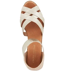 Andre Assous Adin Stretch Elastic Espadrille Wedge Peep Toe Pumps