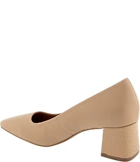 Andre Assous Amelia Leather Snip Toe Croco Heel Pumps