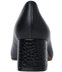 Andre Assous Amelia Leather Snip Toe Croco Heel Pumps