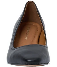 Andre Assous Amelia Leather Snip Toe Croco Heel Pumps