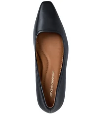 Andre Assous Amelia Leather Snip Toe Croco Heel Pumps