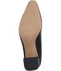 Andre Assous Amelia Leather Snip Toe Croco Heel Pumps