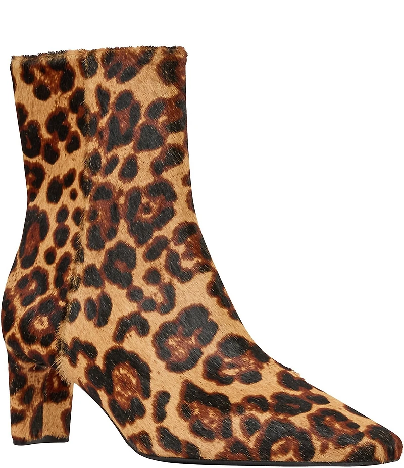 Andre Assous Amerie Leopard Print Hair Calf Booties