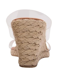 Andre Assous Anfisa Vinyl Espadrille Platform Wedge Slide Sandals