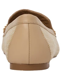 Andre Assous Ariane Raffia Chain Hardware Detail Loafers