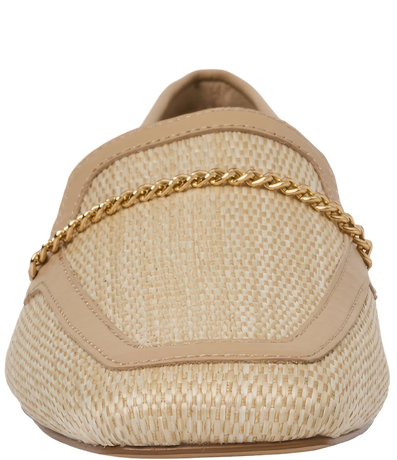 Andre Assous Ariane Raffia Chain Hardware Detail Loafers