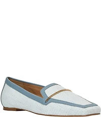 Andre Assous Ariane Raffia Chain Hardware Detail Loafers