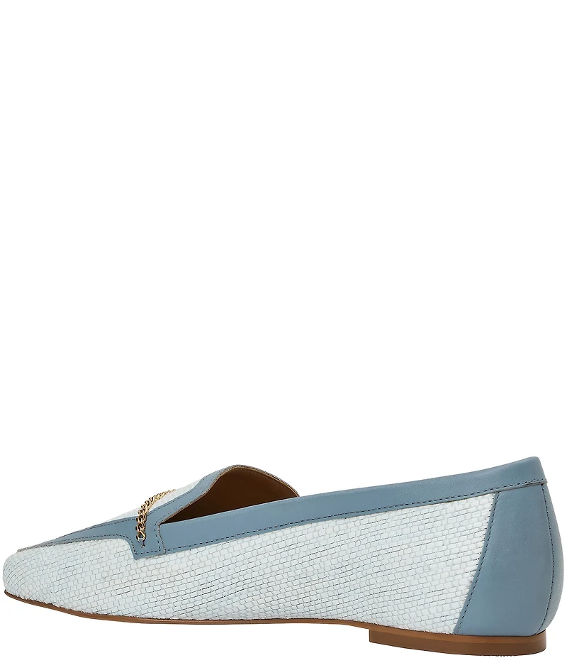 Andre Assous Ariane Raffia Chain Hardware Detail Loafers
