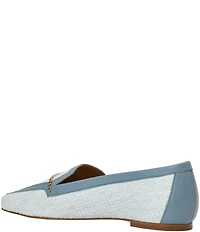 Andre Assous Ariane Raffia Chain Hardware Detail Loafers