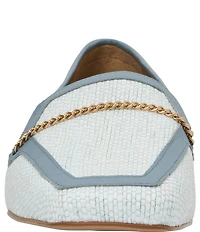 Andre Assous Ariane Raffia Chain Hardware Detail Loafers