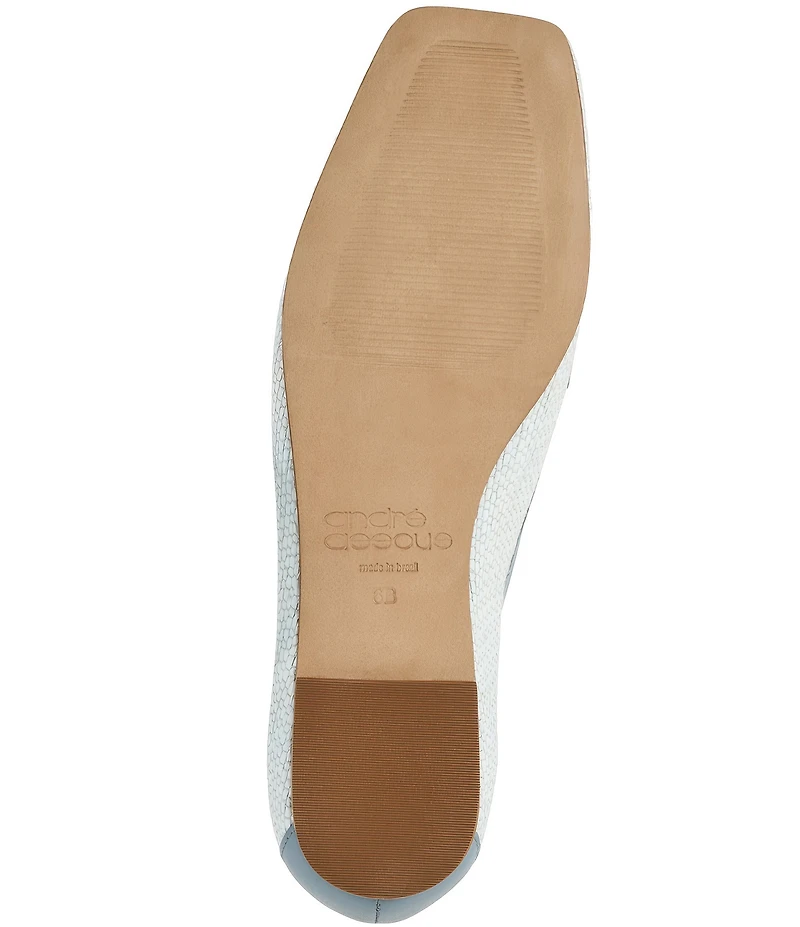 Andre Assous Ariane Raffia Chain Hardware Detail Loafers