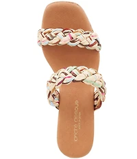 Andre Assous Cairo Braided Raffia Platform Block Heel Sandals