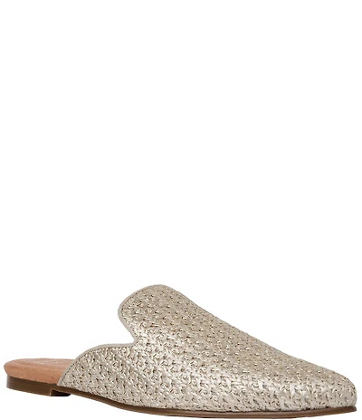 Andre Assous Daria Metallic Raffia Mules