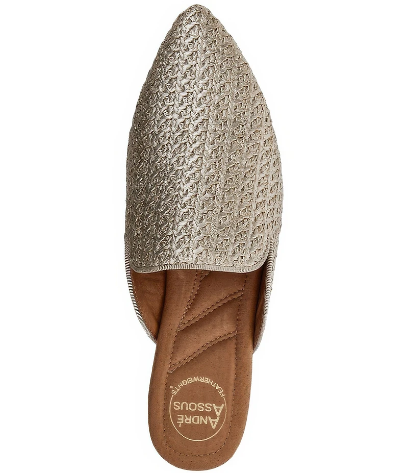 Andre Assous Daria Metallic Raffia Mules