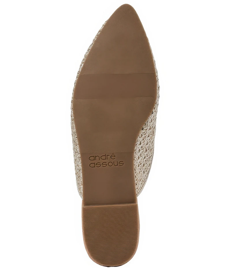 Andre Assous Daria Metallic Raffia Mules