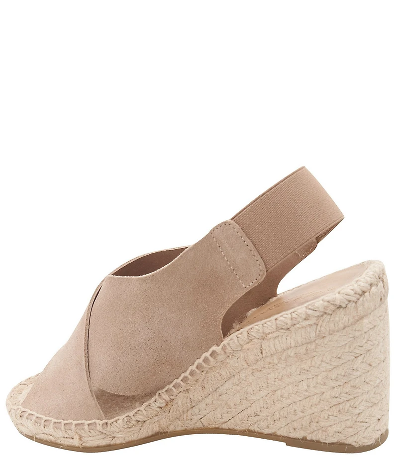 Andre Assous Figaro Suede Cross Band Sling Wedge Espadrilles