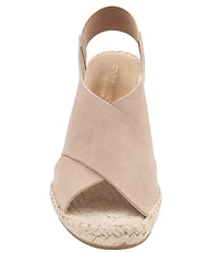 Andre Assous Figaro Suede Cross Band Sling Wedge Espadrilles