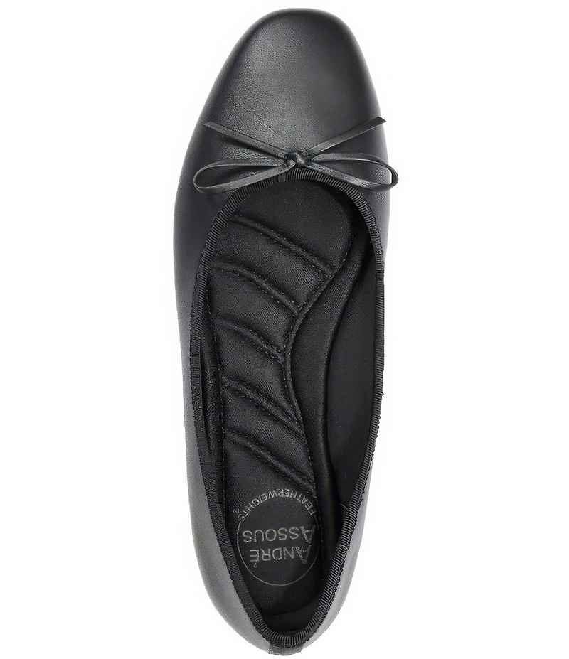 Andre Assous Haley Leather Ballerina Bow Flats