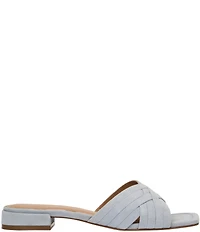 Andre Assous Jordan Suede Square Toe Slide Sandals