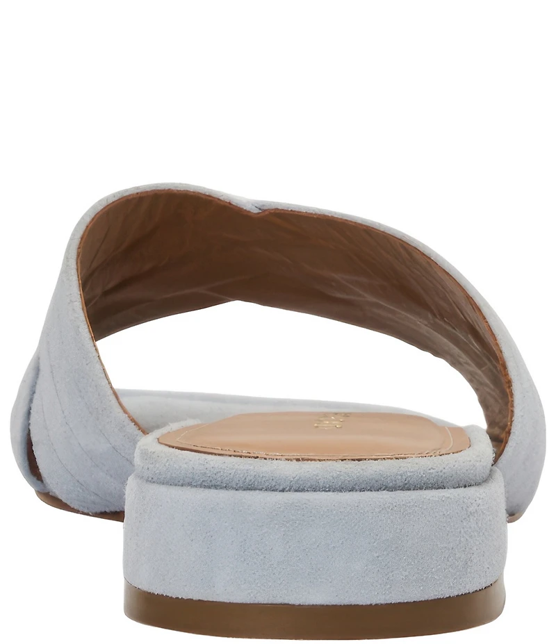 Andre Assous Jordan Suede Square Toe Slide Sandals