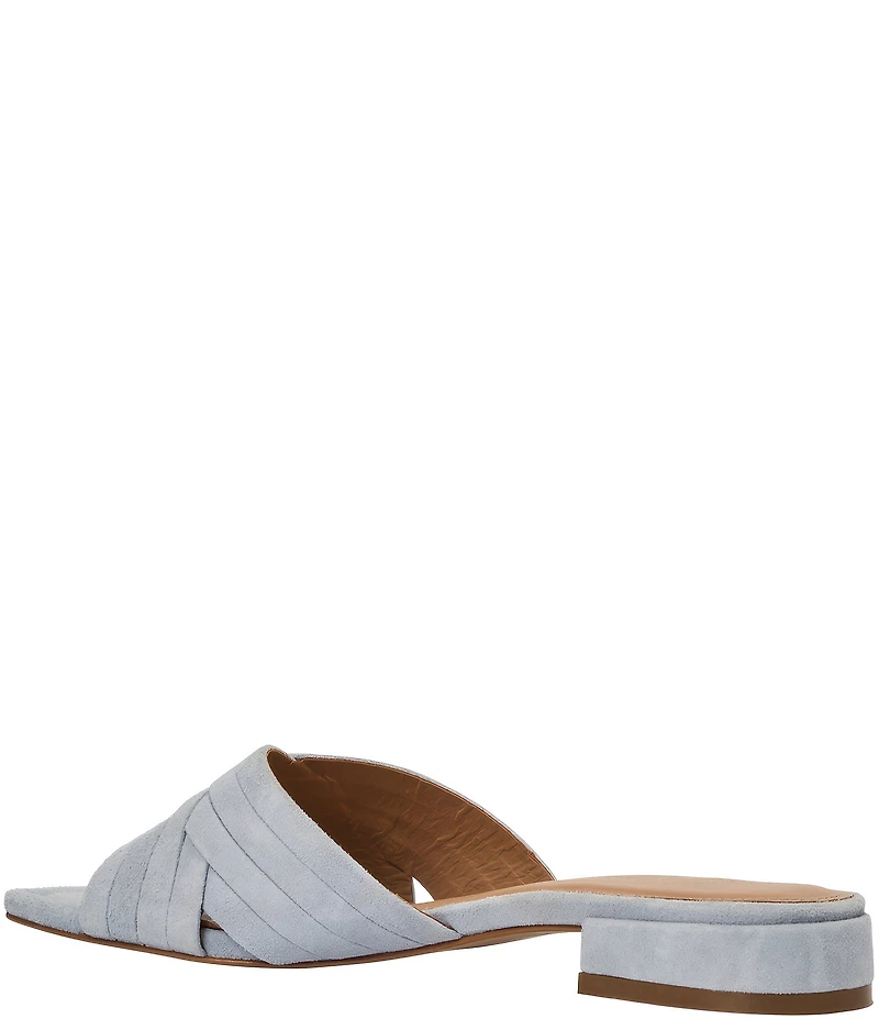 Andre Assous Jordan Suede Square Toe Slide Sandals