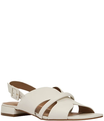 Andre Assous Journee Leather Square Toe Slingback Sandals
