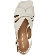 Andre Assous Journee Leather Square Toe Slingback Sandals