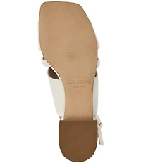 Andre Assous Journee Leather Square Toe Slingback Sandals