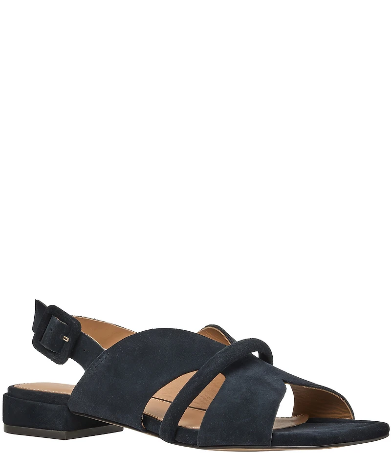 Andre Assous Journee Suede Square Toe Slingback Sandals