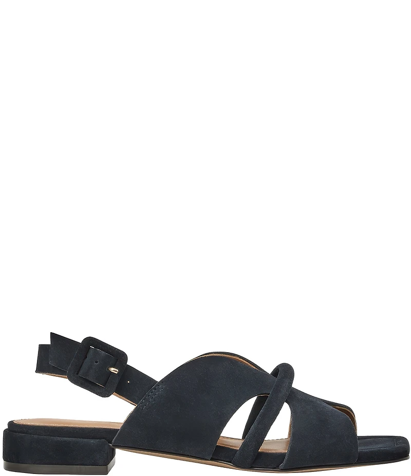 Andre Assous Journee Suede Square Toe Slingback Sandals