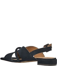 Andre Assous Journee Suede Square Toe Slingback Sandals