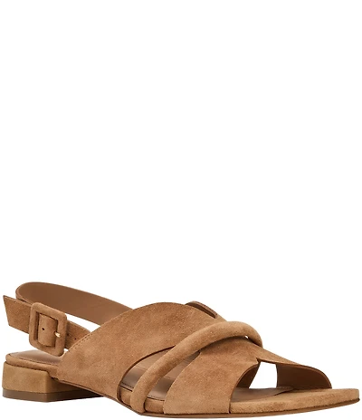 Andre Assous Journee Suede Square Toe Slingback Sandals