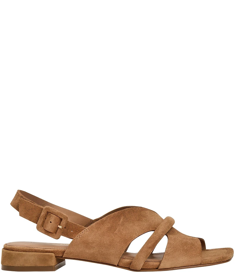 Andre Assous Journee Suede Square Toe Slingback Sandals