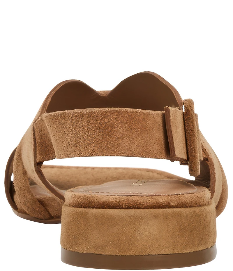 Andre Assous Journee Suede Square Toe Slingback Sandals