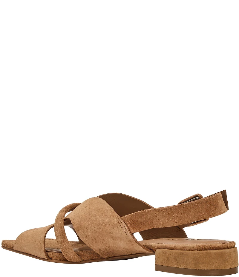 Andre Assous Journee Suede Square Toe Slingback Sandals