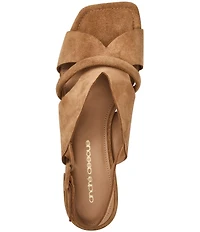Andre Assous Journee Suede Square Toe Slingback Sandals