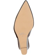 Andre Assous Laina Leather and Suede Slingback Wedge Pumps