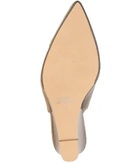 Andre Assous Laina Leather and Suede Slingback Wedge Pumps