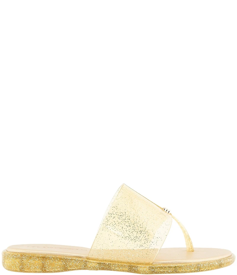 Andre Assous Naama Glitter Jelly Thong Flat Sandals